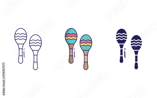 Maracas vector icon