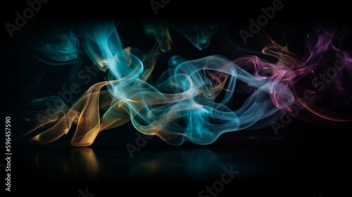 Colorful Smoke on a Black Background