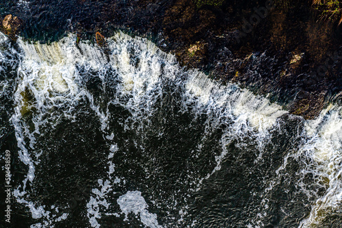 Fragment of the rapid waterfall of Venta - Ventas Rumba  the widest waterfall in Europe   Latvia