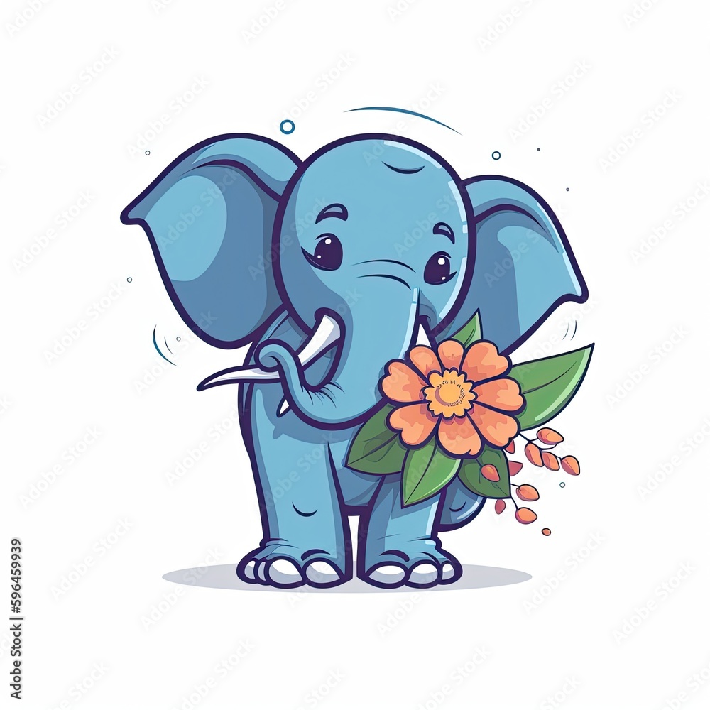 Naklejka premium friendly elephant mascot