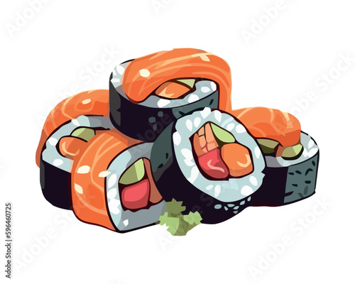 Fresh seafood meal sushi healthy food