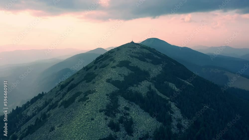 Aerial drone fly over beautiful Carpathian mountains forest Aerial drone fly over beautiful Carpathian mountains forest