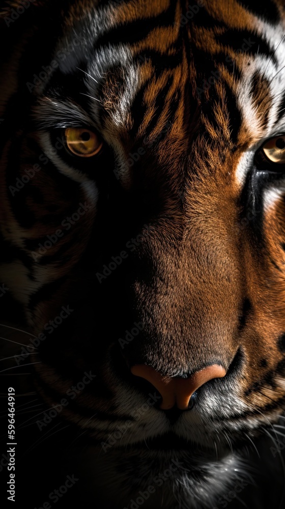 Close up to the Eyes of the TIger, National Geographic Shot, Generative AI