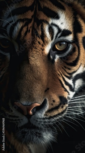 Close up to the Eyes of the TIger, National Geographic Shot, Generative AI © Boss