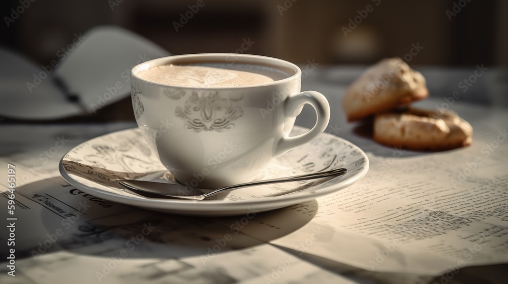 Cappuccino served in a classic porcelain cup Cappuccino served in a classic porcelain cup