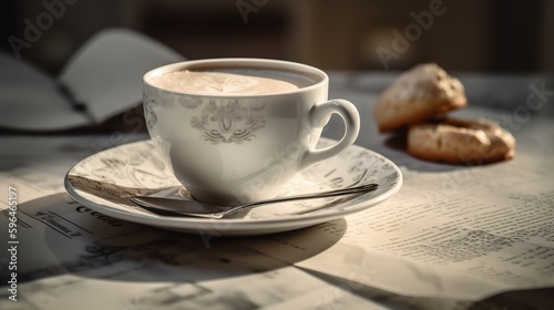 Cappuccino served in a classic porcelain cup