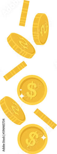 Falling Gold Coins