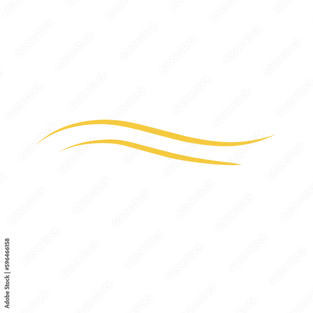 Gold Swish Swoosh Shape	