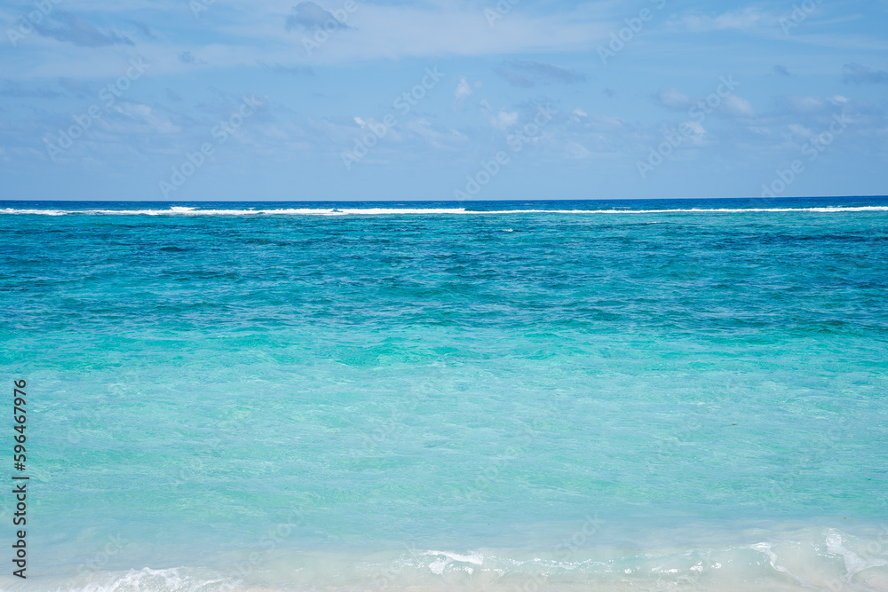 aerial view of san andres island in Colombia, sea of seven colors aerial view of san andres island in Colombia, sea of seven colors