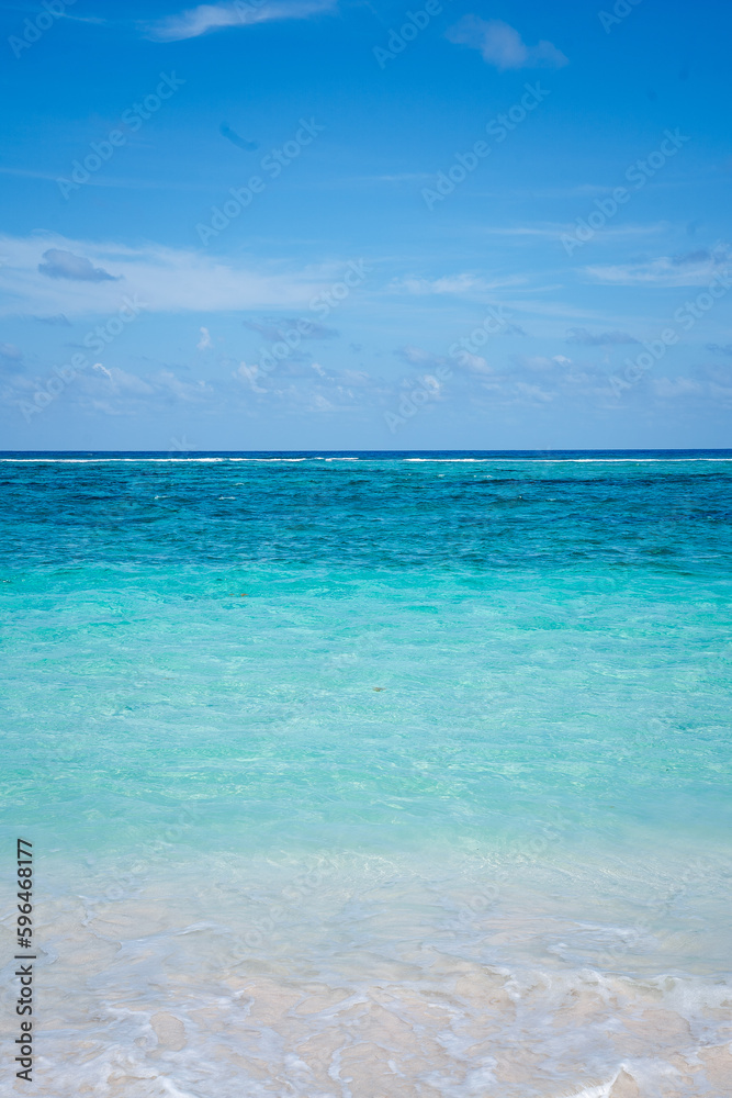 Fototapeta premium aerial view of san andres island in Colombia, sea of ​​seven colors