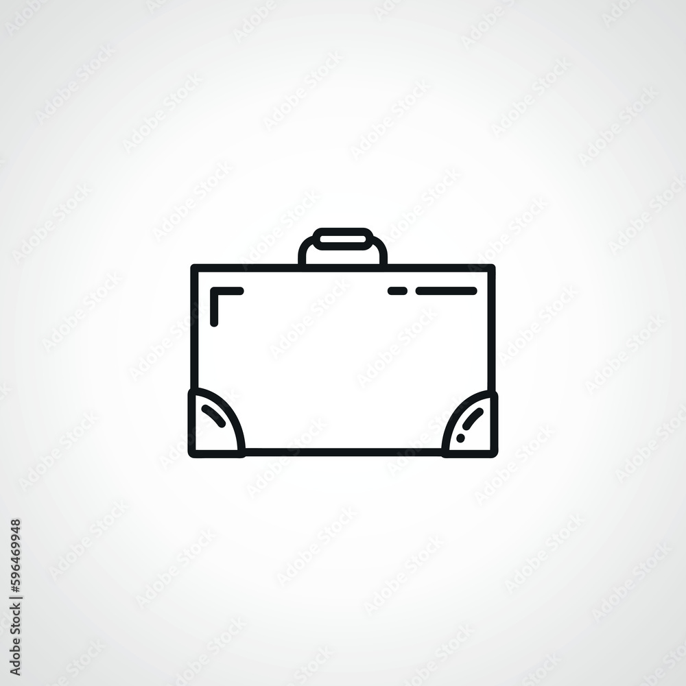 Briefcase line icon, portfolio outline icon. Briefcase line icon, portfolio outline icon.