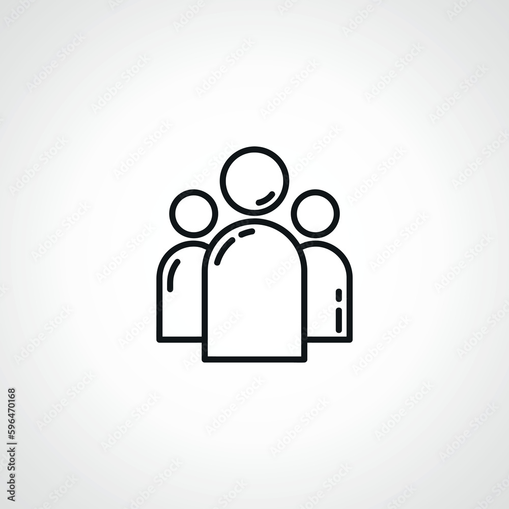 team line icon, squad outline icon team line icon, squad outline icon