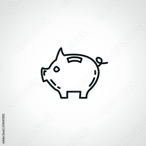 piggy bank line icon. piggy bank outline icon