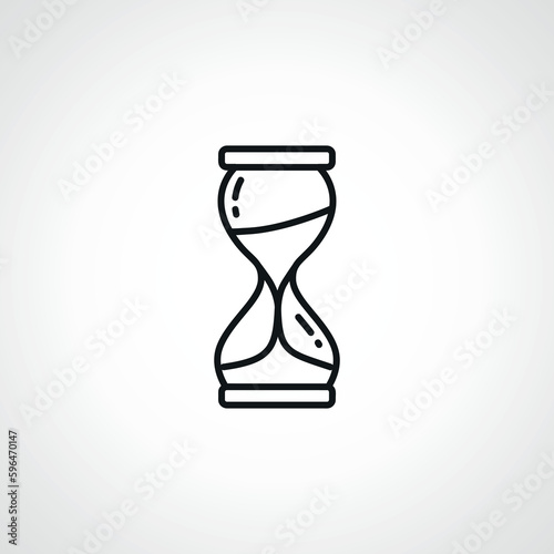 hour glass line icon. sandglass line icon. sand watch outline icon