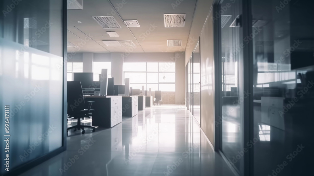 empty office with daylight