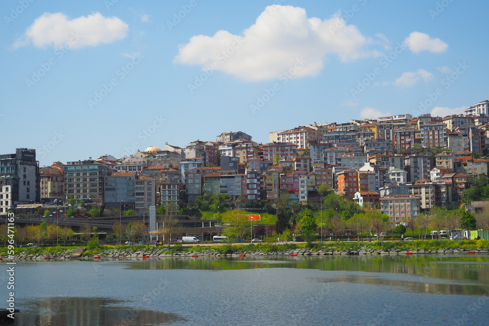 Fototapeta premium Istanbul Asian Side Urban building blocks