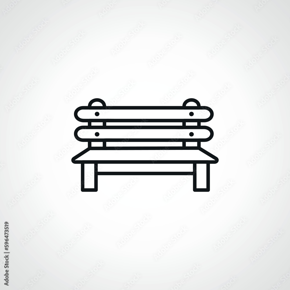 bench line icon. bench outline icon bench line icon. bench outline icon