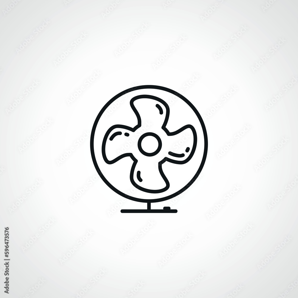 Fan line icon. ventilator outline icon. Air, wind flow icon Fan line icon. ventilator outline icon. Air, wind flow icon