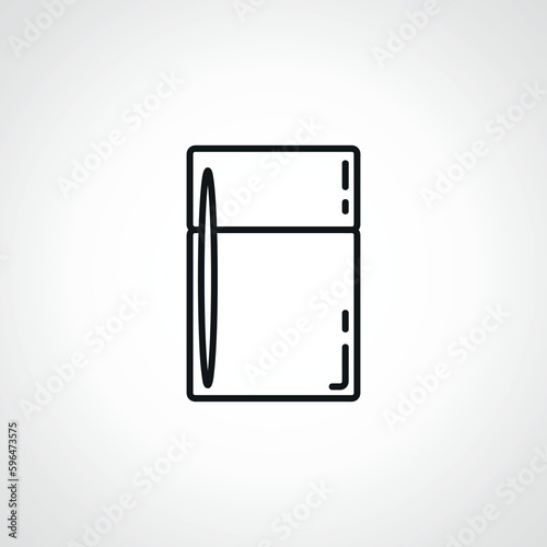 fridge freezer refrigerator line icon. fridge outline icon