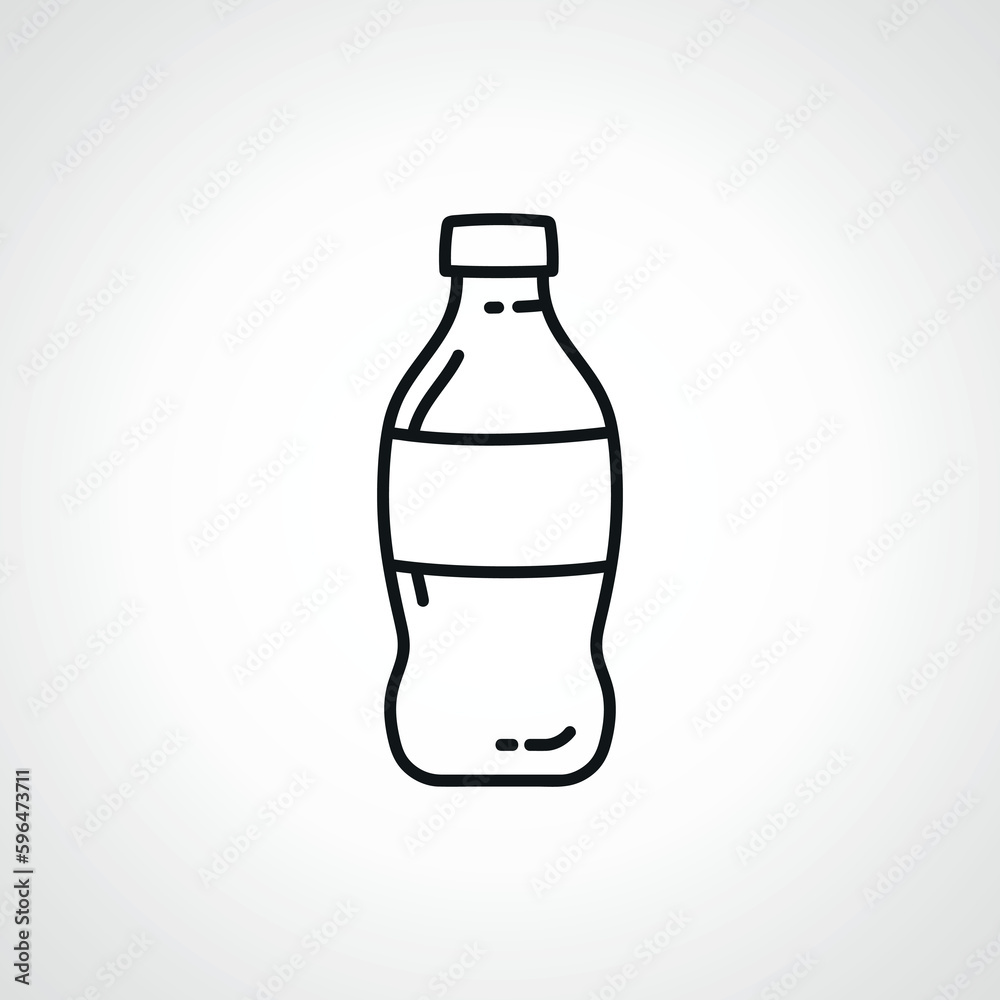 Bottle Soda line icon. Soda outline icon Bottle Soda line icon. Soda outline icon