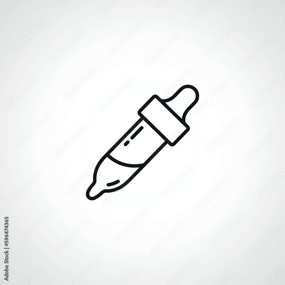 pipette line icon. dropper picker line icon. pipette line icon. dropper picker line icon.