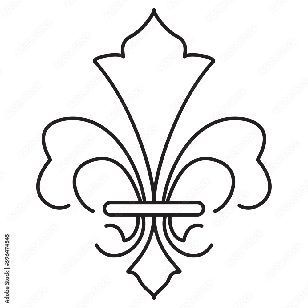 Isolated abstract lys flower symbol icon Vector Isolated abstract lys flower symbol icon Vector