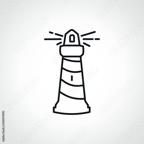 lighthouse line icon. lighthouse outline icon © Gunel