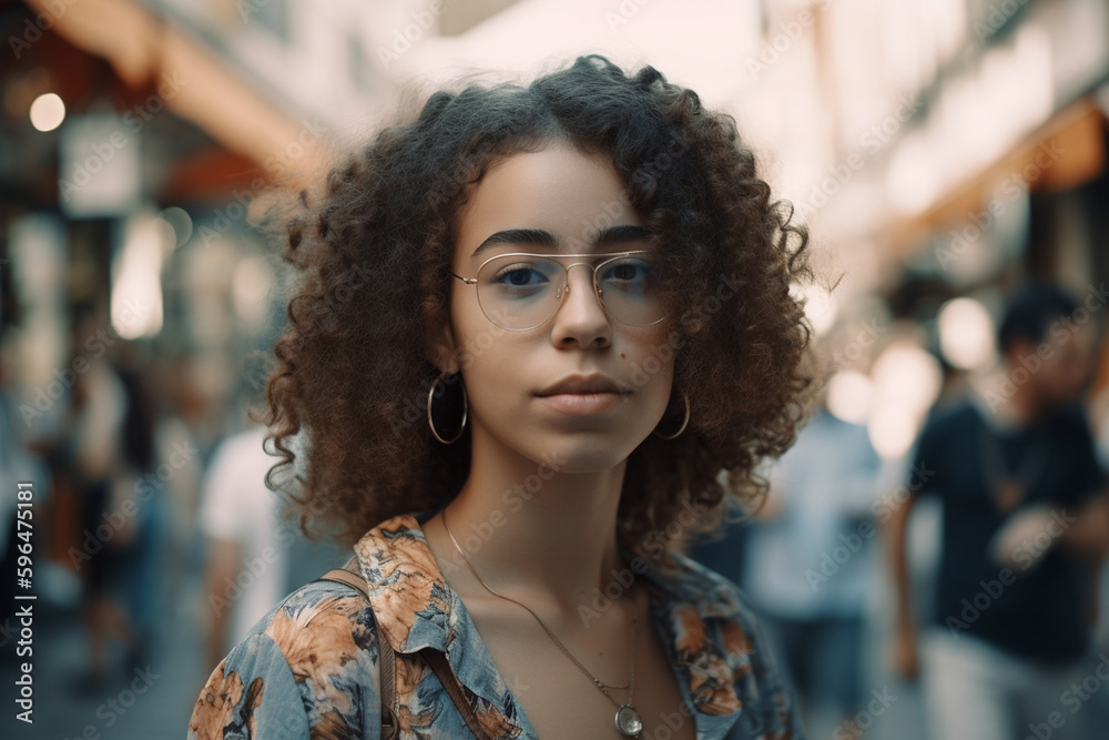 multi-ethnic or american multiracial young adult woman. Generative AI multi-ethnic or american multiracial young adult woman. Generative AI