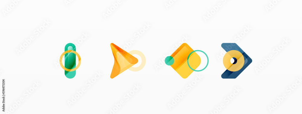 Abstract triangles and square minimal geometric background