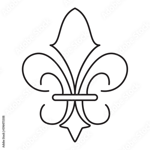 Isolated abstract lys flower symbol icon Vector