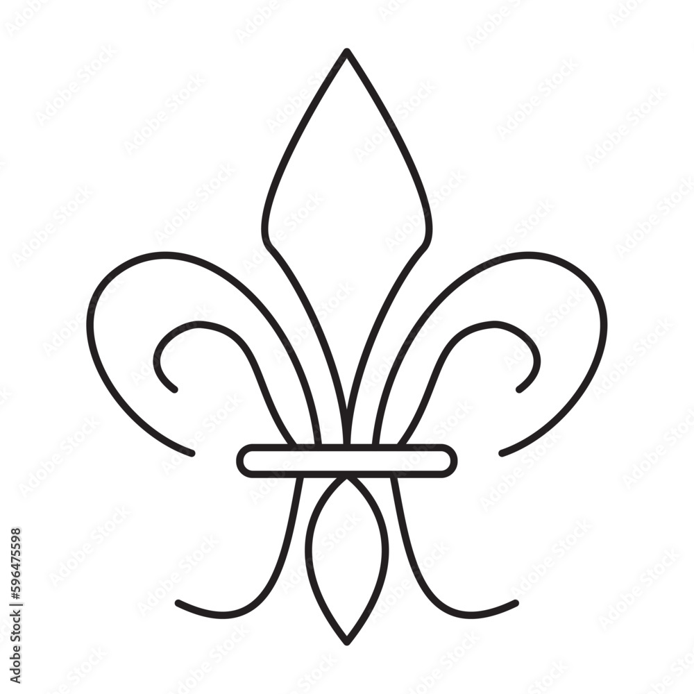 Isolated abstract lys flower symbol icon Vector Isolated abstract lys flower symbol icon Vector