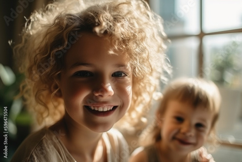 young child teen girl with ...