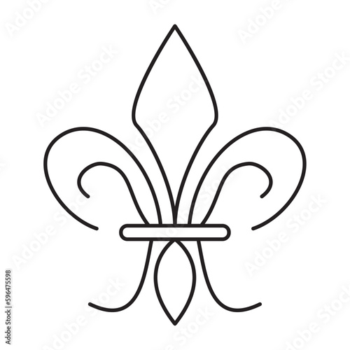 Isolated abstract lys flower symbol icon Vector