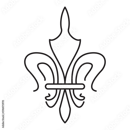 Isolated abstract lys flower symbol icon Vector