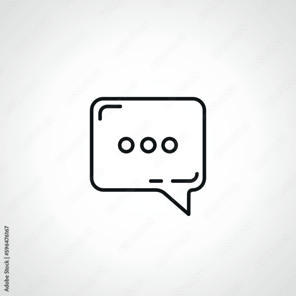 Talk bubble speech line icon. speech bubble outline icon Talk bubble speech line icon. speech bubble outline icon