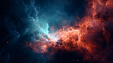 Space nebula night gallaxy illustration. Cosmos universe astronomy. Generative AI