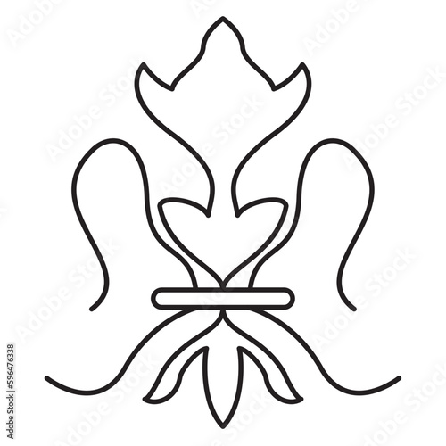 Isolated abstract lys flower symbol icon Vector
