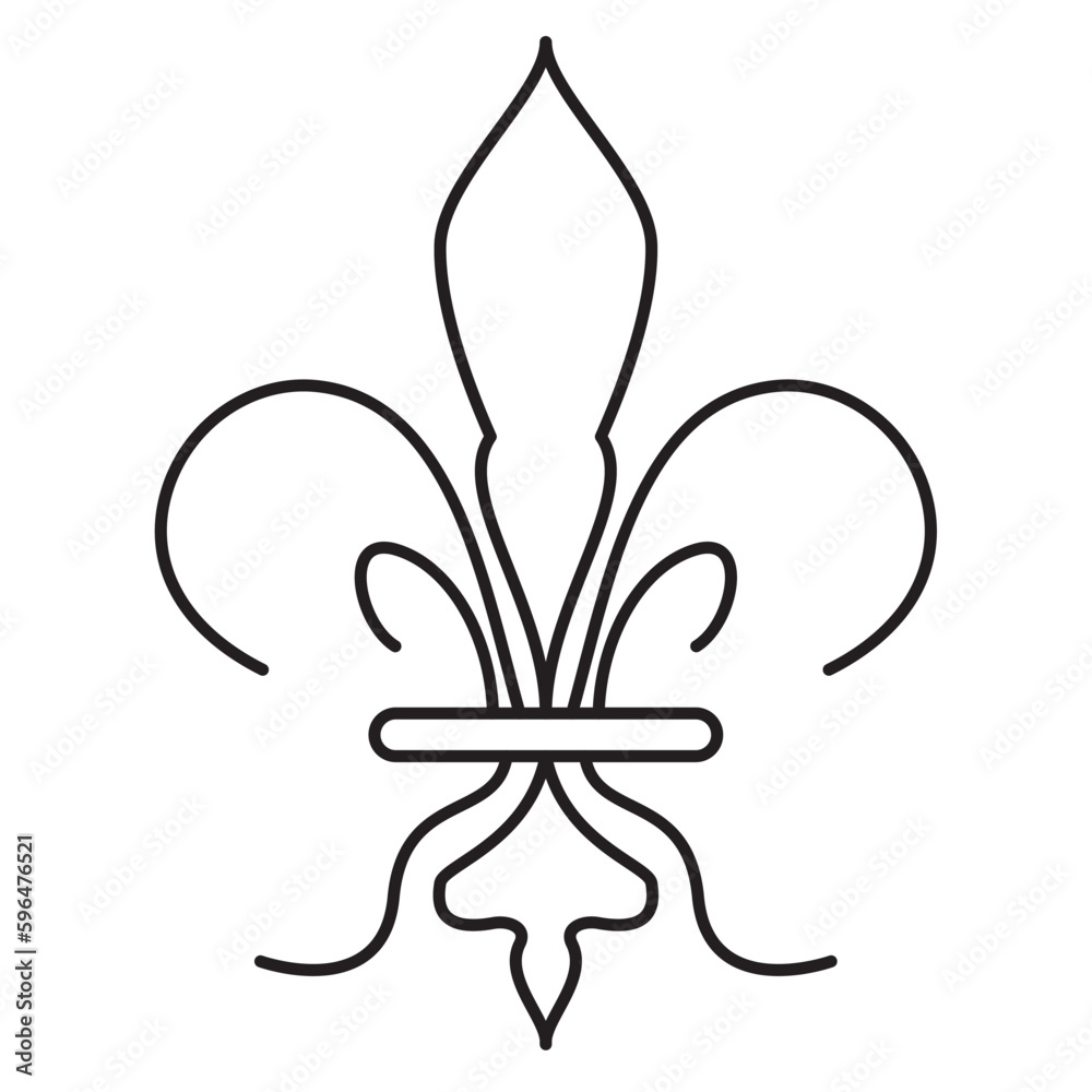 Isolated abstract lys flower symbol icon Vector Isolated abstract lys flower symbol icon Vector