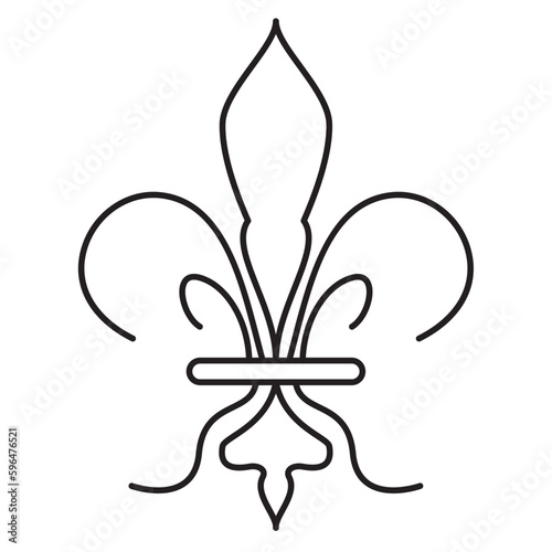 Isolated abstract lys flower symbol icon Vector