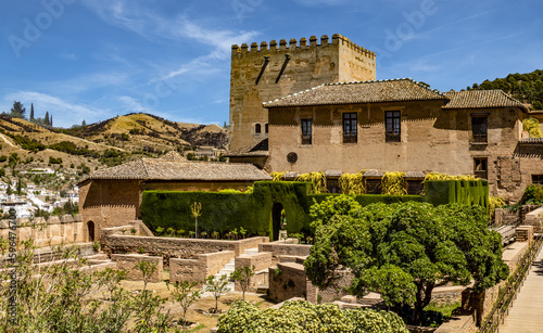 Nazaries palaces in Alhambra, Granada, Spain 