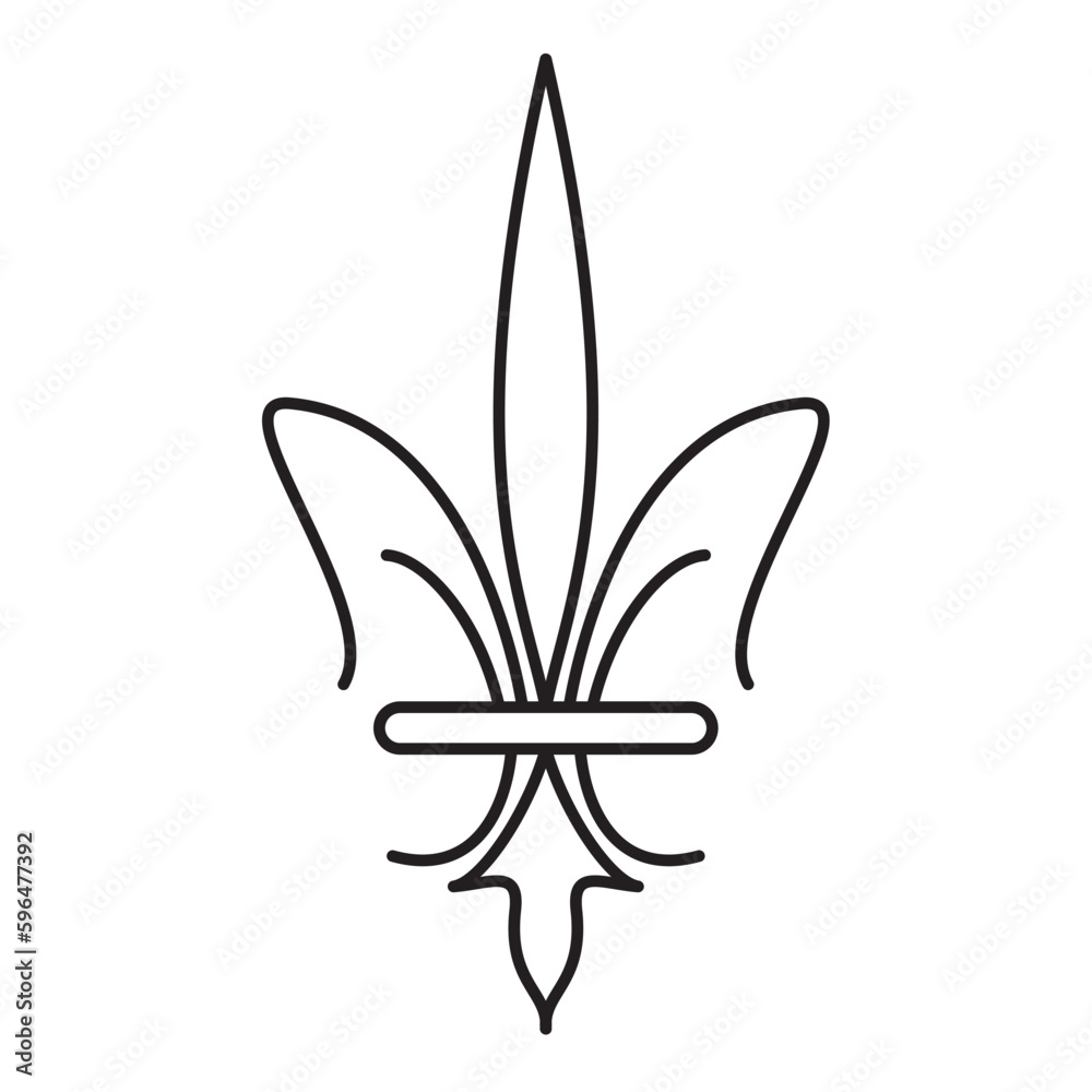 Isolated abstract lys flower symbol icon Vector Isolated abstract lys flower symbol icon Vector