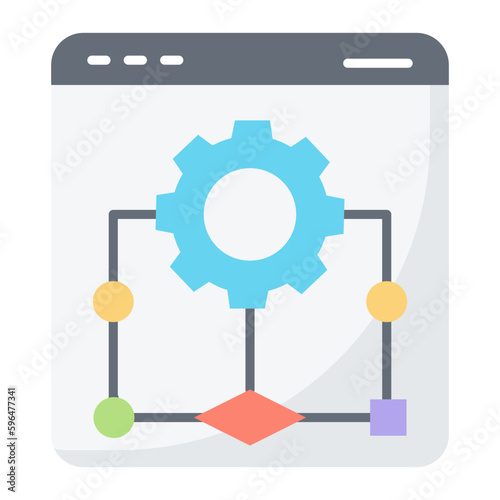 Web Algorithm Flat Icon