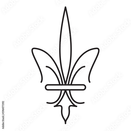 Isolated abstract lys flower symbol icon Vector