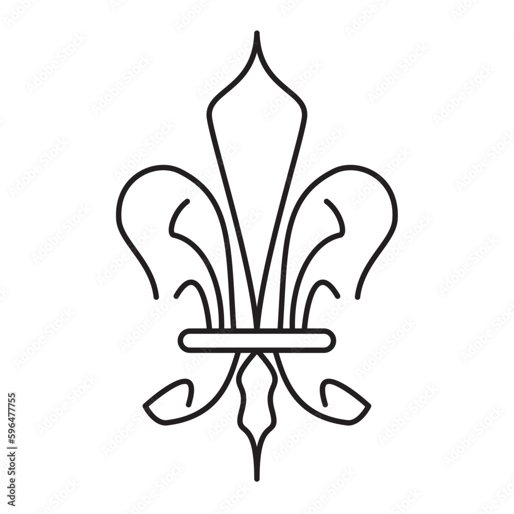 Obraz premium Isolated abstract lys flower symbol icon Vector