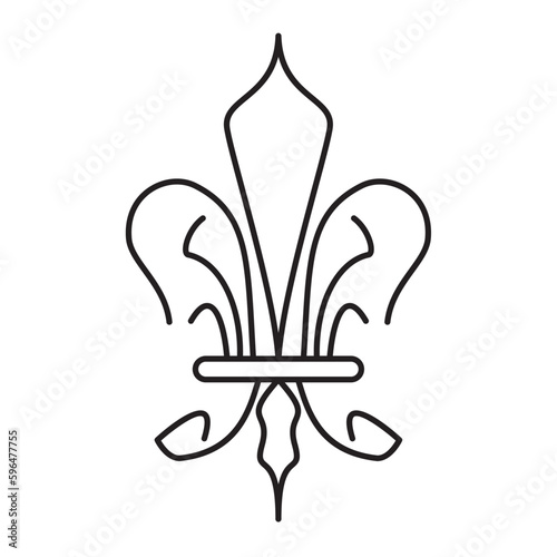 Isolated abstract lys flower symbol icon Vector