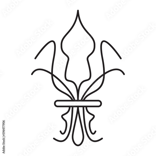 Isolated abstract lys flower symbol icon Vector
