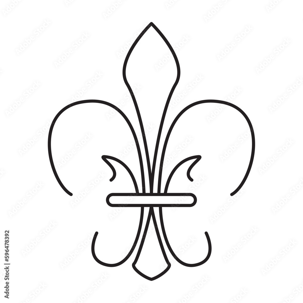Isolated abstract lys flower symbol icon Vector Isolated abstract lys flower symbol icon Vector