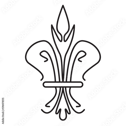 Isolated abstract lys flower symbol icon Vector