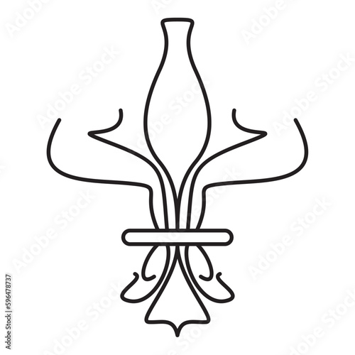 Isolated abstract lys flower symbol icon Vector