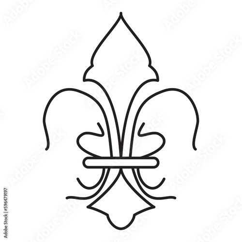 Isolated abstract lys flower symbol icon Vector